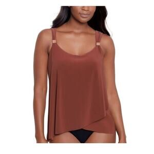 Miraclesuit Womens Razzle Dazzle Uderwire Tankini Top Tmarind Size 12